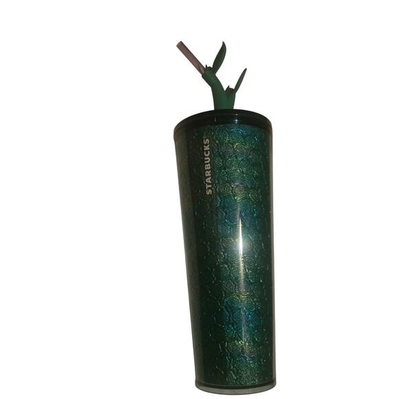 Starbucks 2025 Siren Mermaid Iridescent Teal Cold Cup 24oz Tumbler Topper - Picture 1 of 5